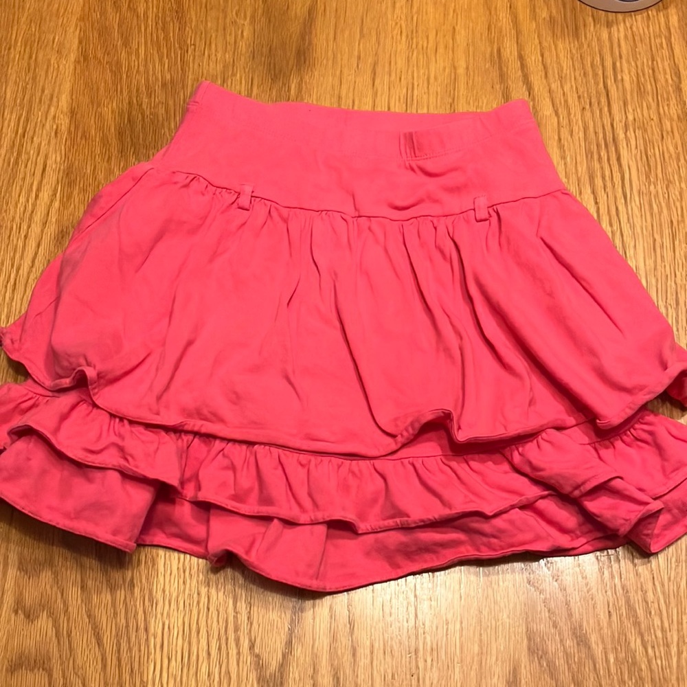 EUC Sz 9 Gymboree pink cotton knit skirt with shorts